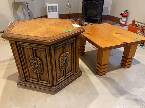 Wood Side Tables, Hexagonal and Square (1 of 16)