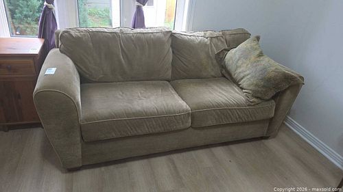 Bauhaus Beige/Tan Microfiber Loveseat C (1 of 10)