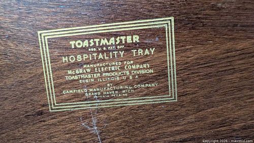 Lot of 4 Mid-Century Serving Trays: Camfield, Toastmaster, Winsome (1 of 5)