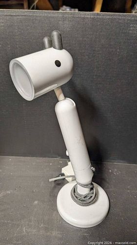 White Adjustable Plug-in Desk Task Lamp (1 of 3)