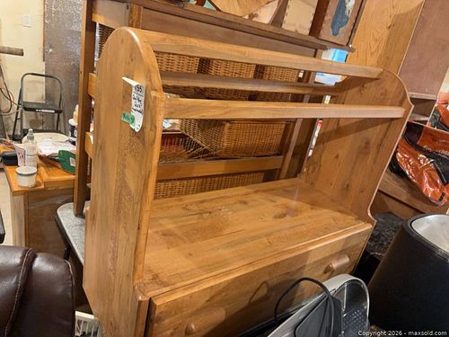 Solid Wood Rustic handmade Quilt Rack with Drawer D (1 of 8)