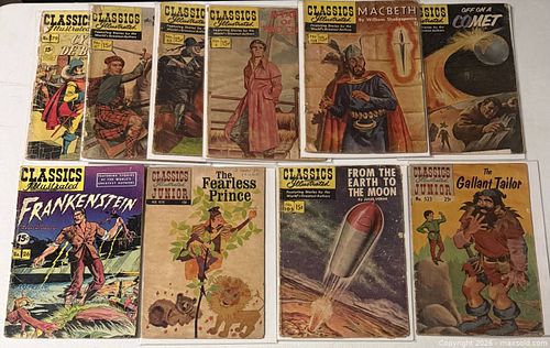 Vintage Classics Illustrated & Classics Illustrated Junior Comics Lot of 10  (1 of 5)