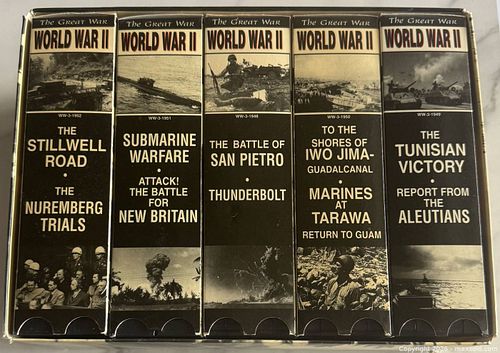 World War II Collection VHS Tapes — 5 Documentary Episodes (1 of 3)