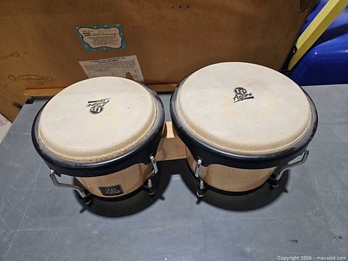 LP Aspire Bongo Drums Pair with Mounted Wooden Bridge (1 of 7)