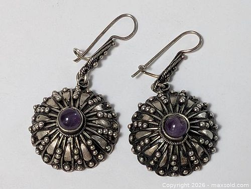 Sterling Silver Amethyst Earrings  (1 of 17)