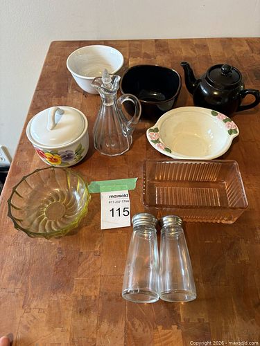 Vintage Mixed Kitchenware Lot — Glass, Ceramic & Metal Pieces (1 of 5)