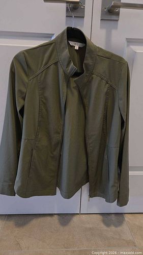 Cleo Women's Olive Green Cotton-Canvas Utility Jacket, Size S (1 of 4)