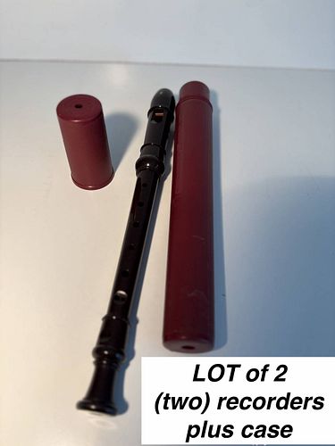 Recorder Flutes Lot of 2 & French Music Instructions (1 of 3)