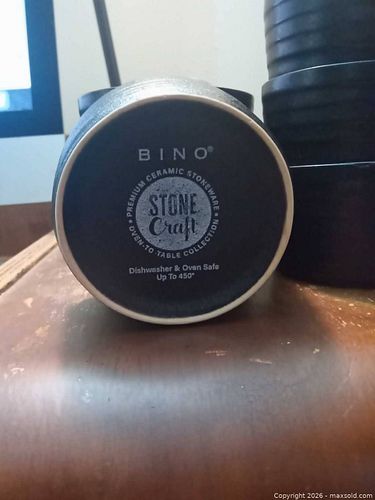 BINO Black Stoneware Bowl - Set of 4-6 (1 of 3)