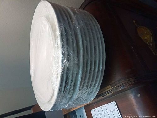 White Porcelain Dinner Plate 10 in (25 cm) Lot of 8 (1 of 3)