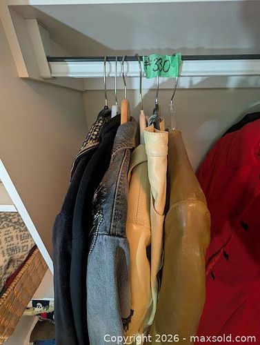 Lot: Women's Leather Pants/Jacket, Sportmax Denim & Embroidered Velvet Coat (1 of 19)