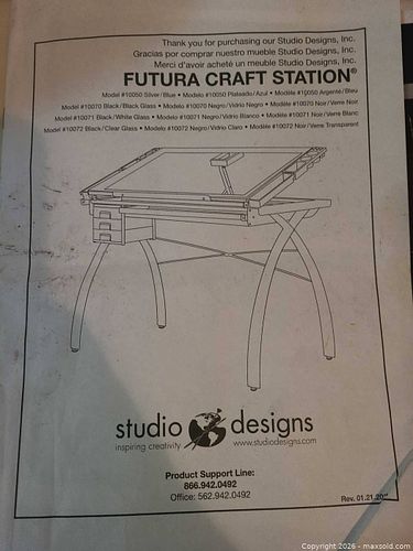 Studio Designs Futura Craft & Drafting Table with Storage (1 of 10)