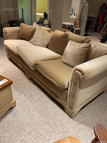 Kroehler Fabric Microfiber Velvet-Like Sofa  C (1 of 16)