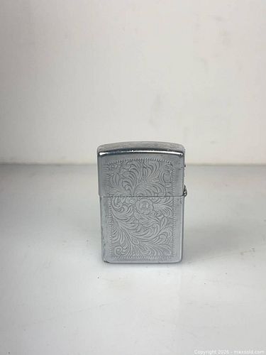 Zippo Windproof Lighter Brushed Chrome Engraved Floral (1 of 3)