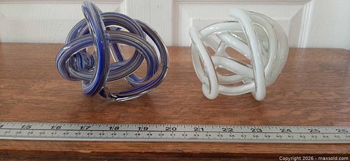 Hand-blown art glass infinity knots (1 of 9)
