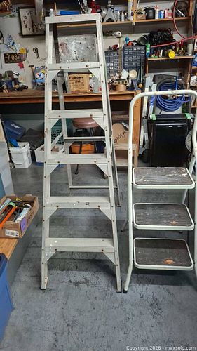 3-Step Folding Stool  &  300.lb Capacity Aluminum Step Ladder (1 of 8)