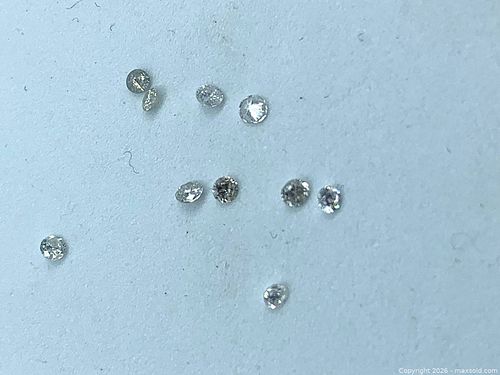 0.27ctw Natural Round Brilliant Diamond Melee Parcel – Mixed Sizes  (1 of 3)