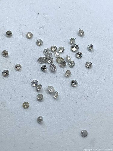 (0.51ctw) REAL! NATURAL ROUND DIAMONDS!  1.2-1.3mm (1 of 3)