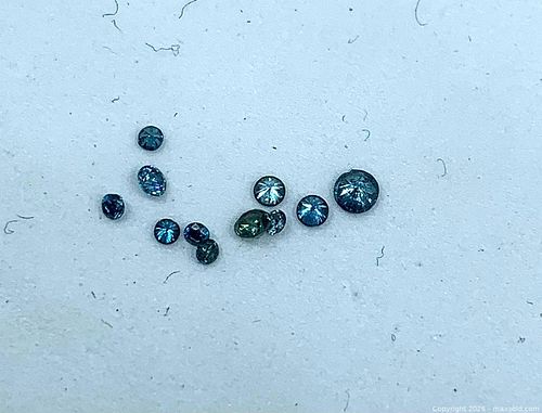  RARE!!  NATURAL BLUE DIAMONDS! (0.10ctw) I1-VVS QUALITY (1 of 4)