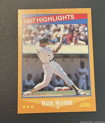 1988 Mark McGwire Baseball Card (1 of 3)