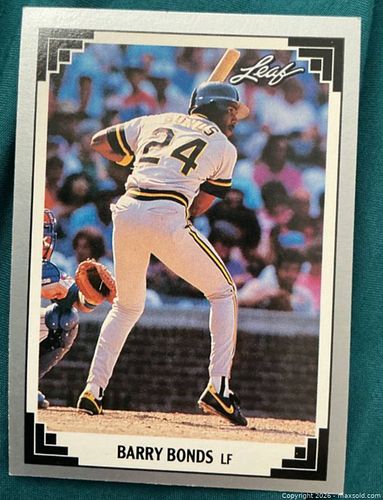 1991 Early in Career Barry Bonds Baseball Card (1 of 3)