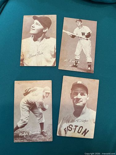 4 Vintage 1947 Oversized Original Baseball Cards (1 of 3)
