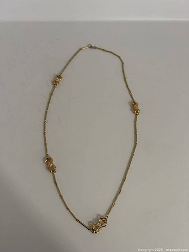 Gold-Tone Station Necklace with Cubic Zirconia, 18 inches (1 of 4)