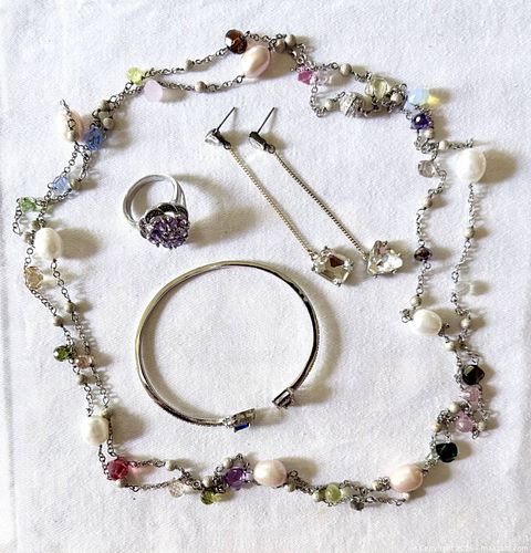 Crystal Silver-Tone Jewelry  (1 of 9)