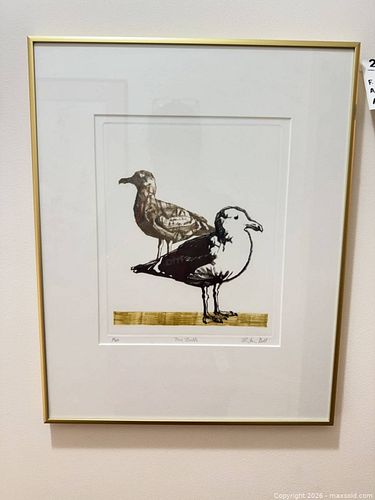 Alistair Bell “Two Gulls” — Limited Edition Drypoint (1992) A (1 of 8)