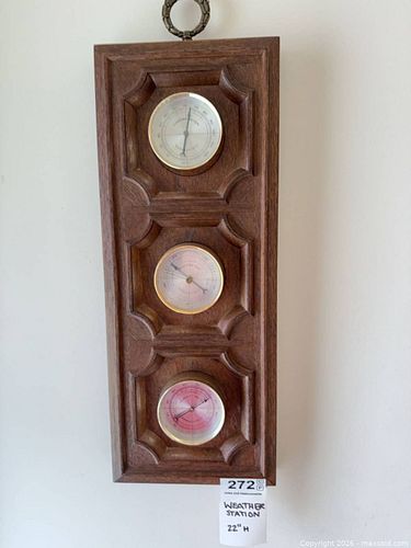 Springfield Wall-Mounted Weather Station, 22 in A (1 of 7)