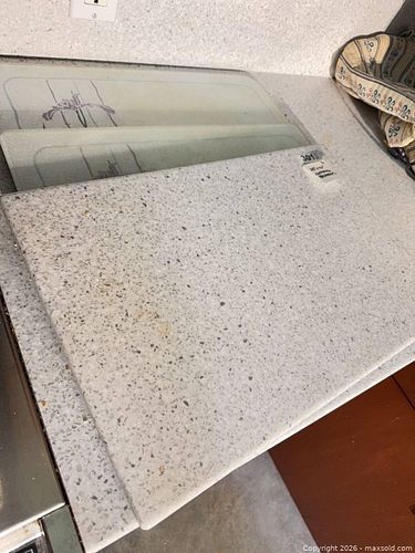 Tempered Glass Cutting Boards with Floral Design, Lot of 3 - A (1 of 6)