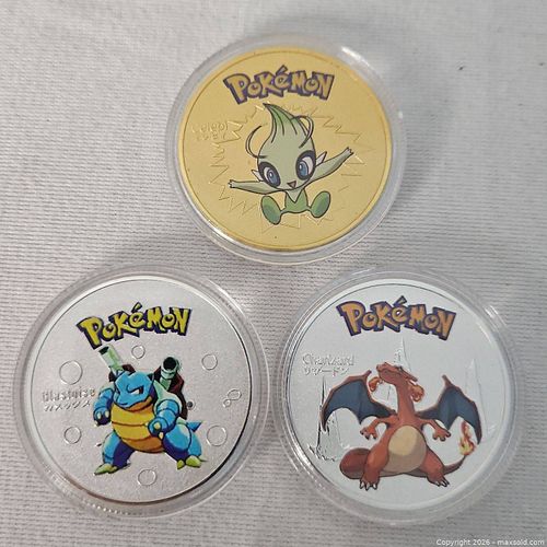 Lot Of Pokemon Commemorative Coins (1 of 2)