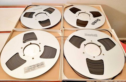 Lot of 4 SCOTCH 3M 10.5 Metal Reel to Reel Tape Tapes in Box (1 of 6)