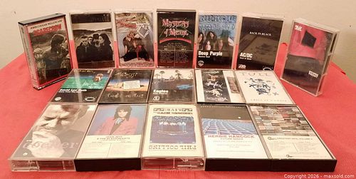 Premium Collection of 17Rock+Metal Cassette Tapes -AC/DC,DEEP PURPLE,Eagles,Billy Joel,U2, (1 of 6)