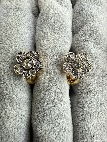 Swarovski Gold-Tone Flower Clip-On Earrings (1 of 5)