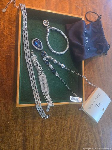 Melanie Lyne Necklace, 2 Bracelets & Choker Set - Silver-Tone (1 of 4)