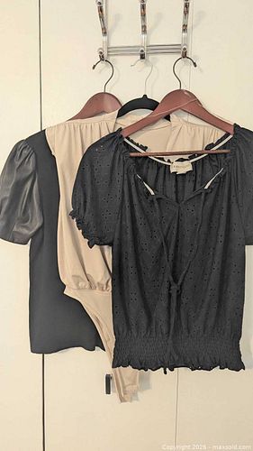 M Peasant/Boho - Bodysuit -  Blouse — Black, Beige, Navy (1 of 16)