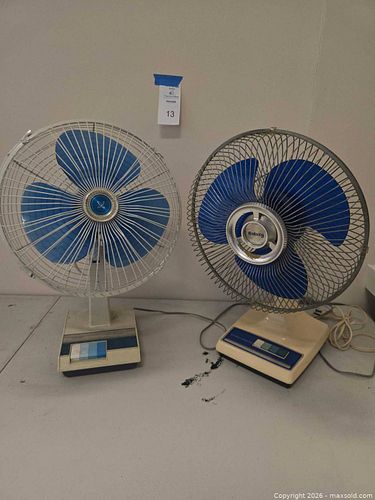 Galaxy 12-inch Table / Desk Fans, Set of 2 (1 of 8)