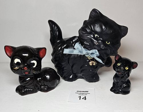 Vintage Ceramic Black Cats (1 of 5)