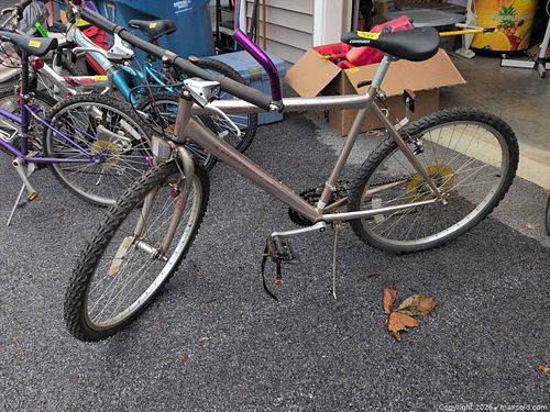 26in Steel Mountain Bike — Beige with Purple Accents (1 of 13)