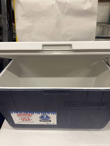 Coleman 48-Quart Chest Cooler, Blue/White (1 of 4)