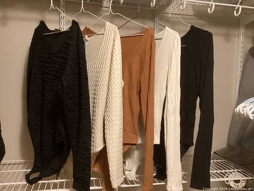 Women's Bodysuit - Black / White / Cream / Brown Size L (1 of 3)
