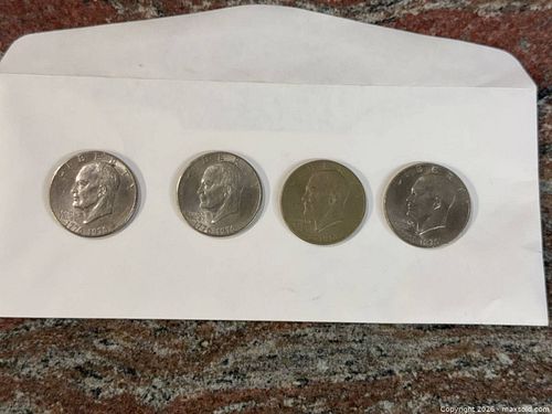 1976 Eisenhower Dollar (Ike) Copper-Nickel Clad, Lot of 4 (1 of 8)