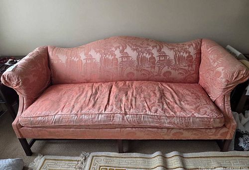 Hickory Chair Traditional Coral Peach Sofa (1 of 15)