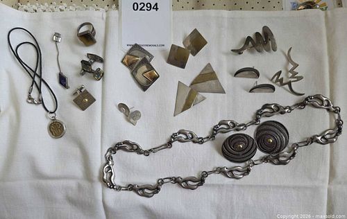 Mixed Lot Sterling Silver Jewelry Assortment, 136.95g (1 of 20)