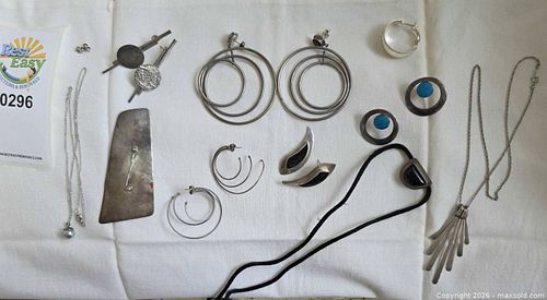 Sterling Silver Jewelry Lot with Turquoise, Onyx & Mixed Metals (1 of 15)