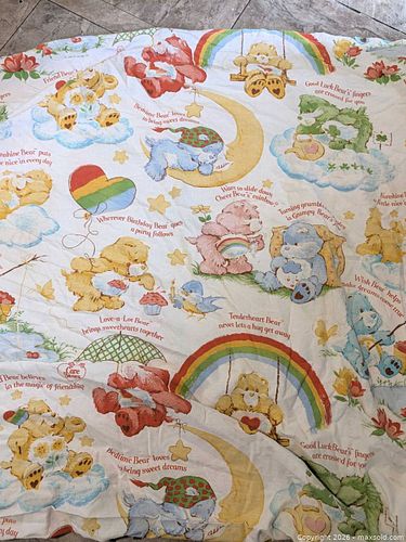 1980s Care Bears Flat Sheet Cotton/Cotton Blend (1 of 3)