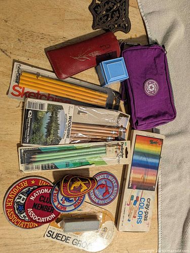 Mixed Art Supplies, Pencil Packs, Cray-Pas, Pouches & Patches (1 of 4)