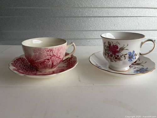 Johnson Bros & Other Vintage Teacup and Saucer Sets, Lot of 2 (1 of 9)