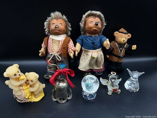 assortment of vintage and holiday collectible figurines (1 of 9)